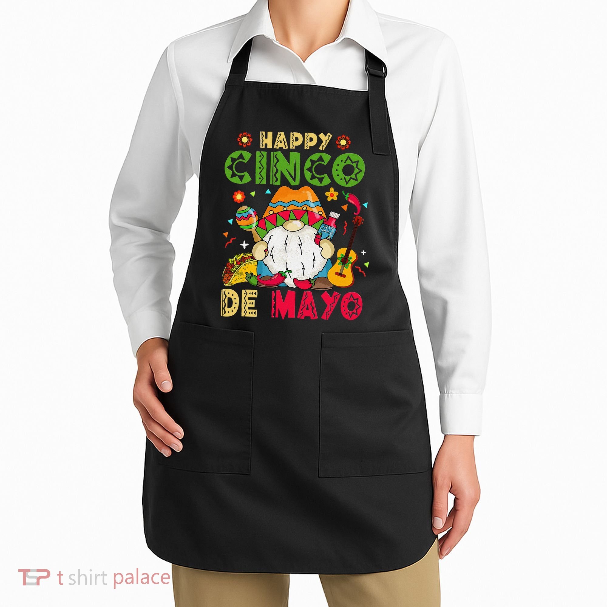 Happy Cinco De Mayo Mexican Gnome Cinco De Mayo Apron