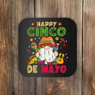 Happy Cinco De Mayo Mexican Gnome Cinco De Mayo Coaster