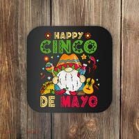 Happy Cinco De Mayo Mexican Gnome Cinco De Mayo Coaster thumb 0