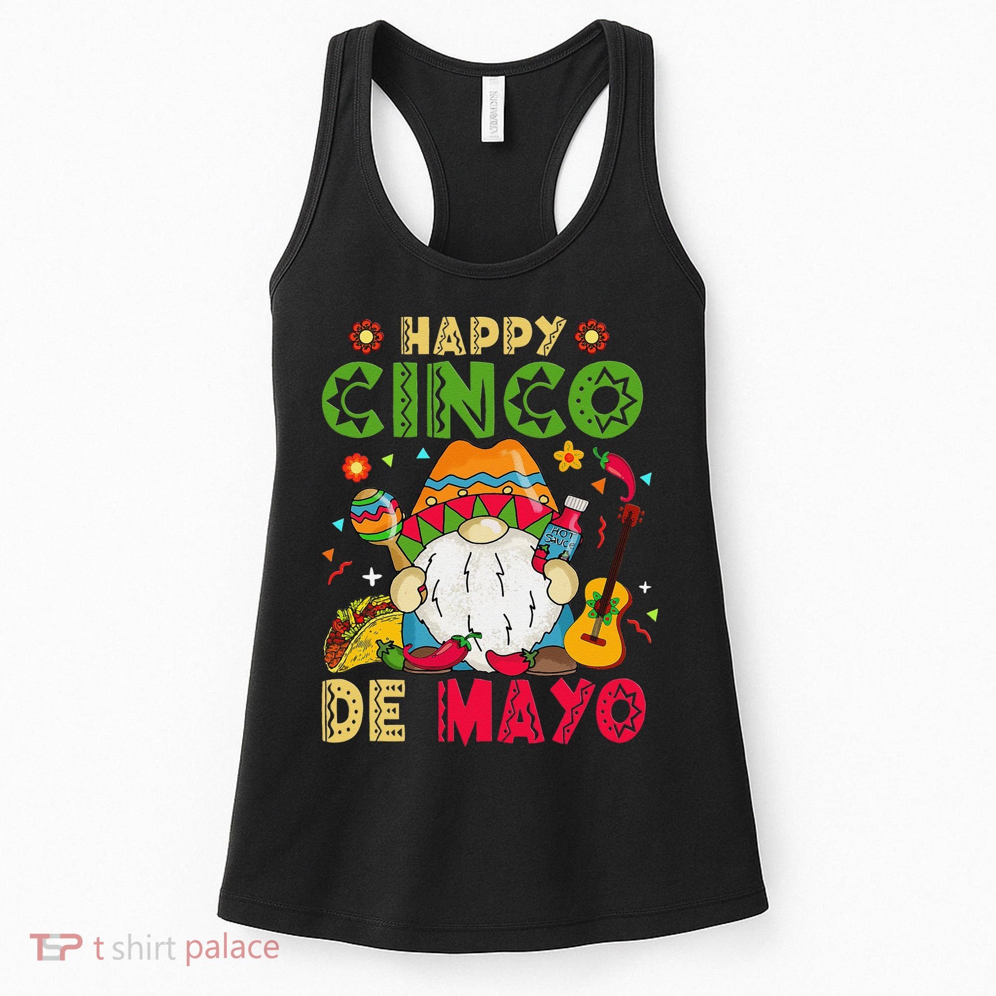 Happy Cinco De Mayo Mexican Gnome Cinco De Mayo Women's Tank Top