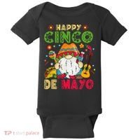 Happy Cinco De Mayo Mexican Gnome Cinco De Mayo Baby Bodysuit thumb 0
