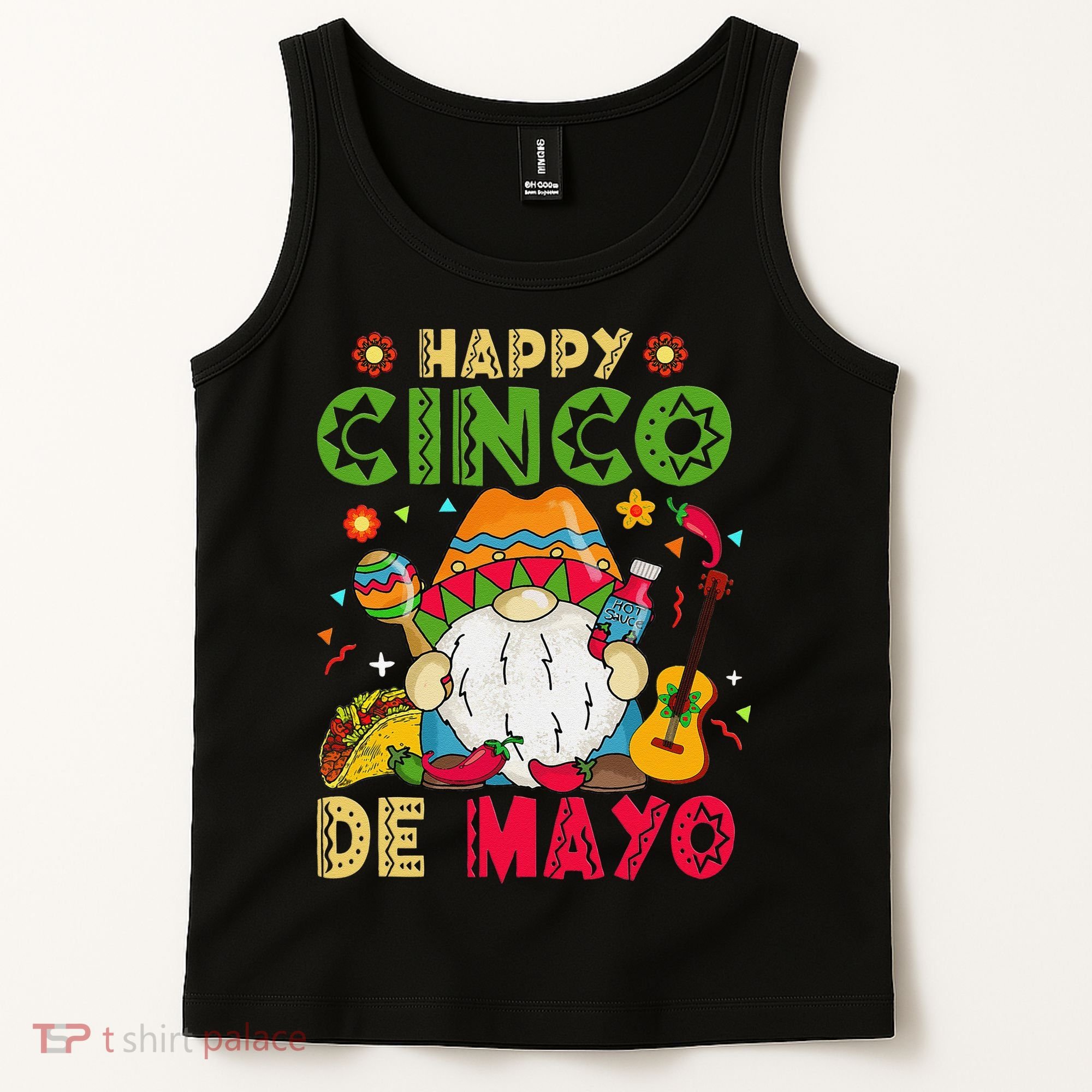 Happy Cinco De Mayo Mexican Gnome Cinco De Mayo Tank Top