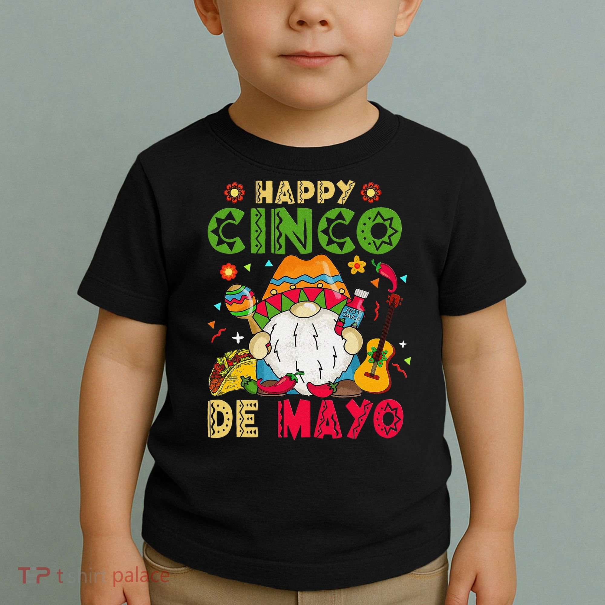 Happy Cinco De Mayo Mexican Gnome Cinco De Mayo Toddler T-Shirt