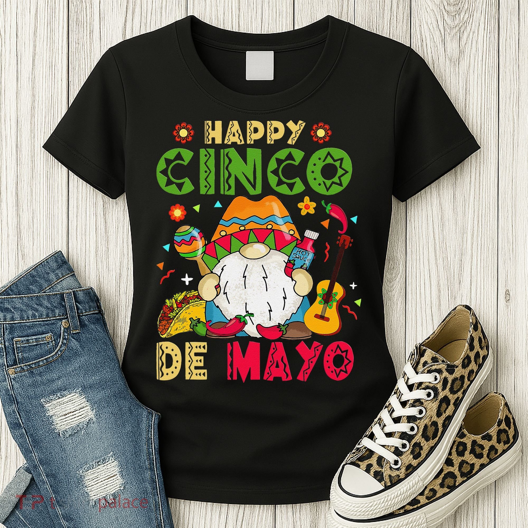 Happy Cinco De Mayo Mexican Gnome Cinco De Mayo Women's T-Shirt