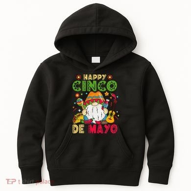 Happy Cinco De Mayo Mexican Gnome Cinco De Mayo Kids Hoodie