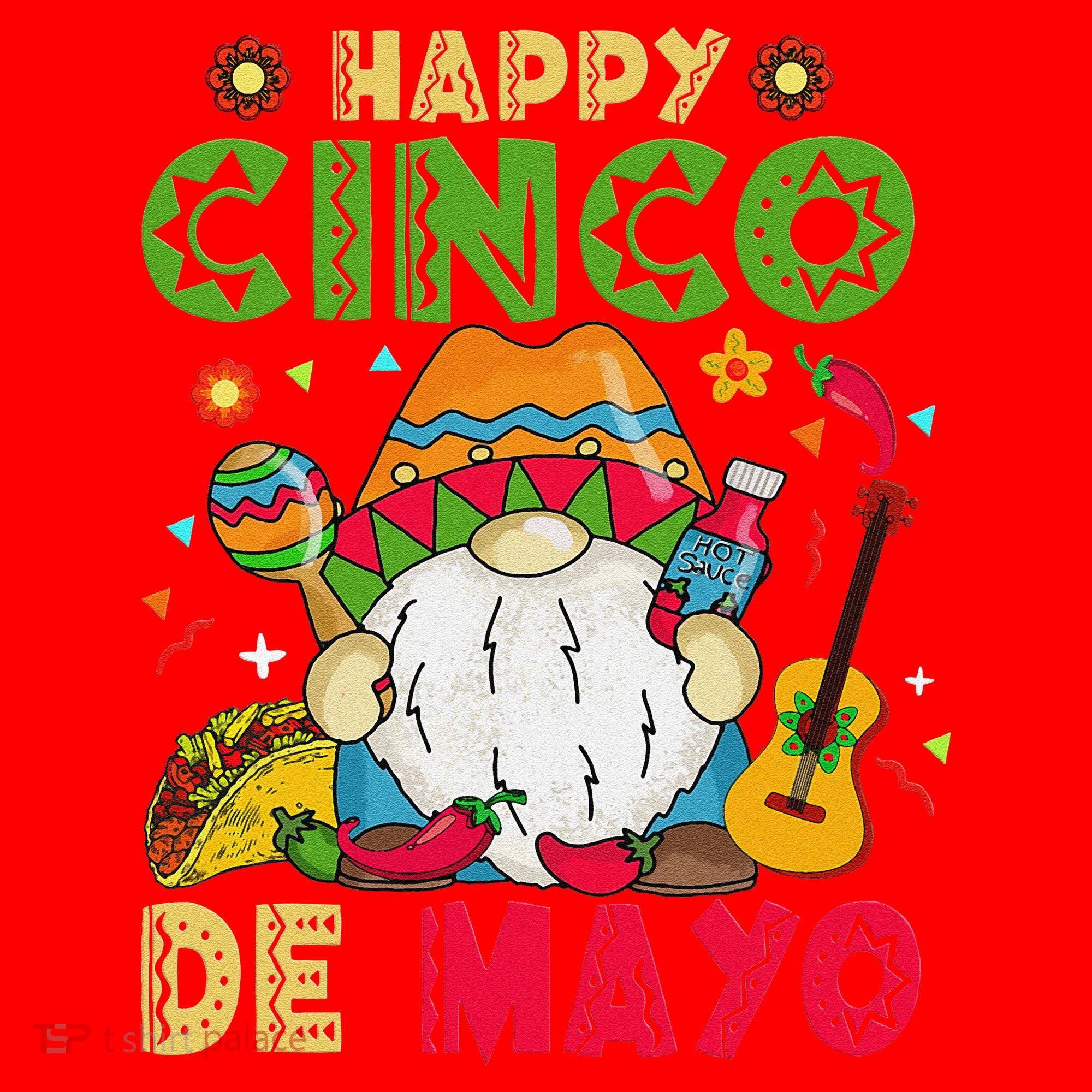 Happy Cinco De Mayo Mexican Gnome Cinco De Mayo Santa Hat