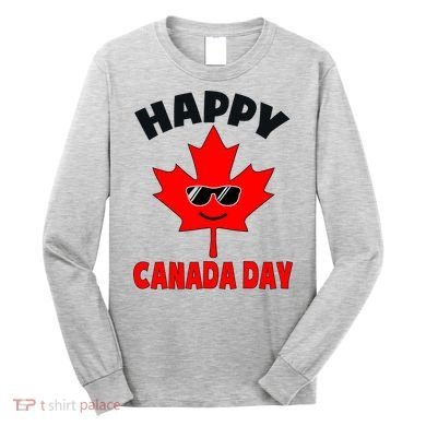 Happy Canada Day Funny Maple Leaf Canada Day Long Sleeve Shirt