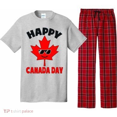 Happy Canada Day Funny Maple Leaf Canada Day Pajama Set