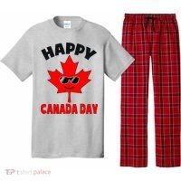 Happy Canada Day Funny Maple Leaf Canada Day Pajama Set thumb 0