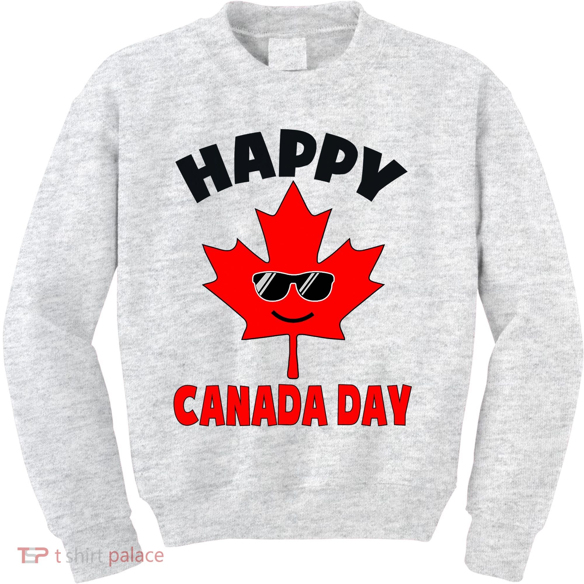 Happy Canada Day Funny Maple Leaf Canada Day Kids Sweatshirt