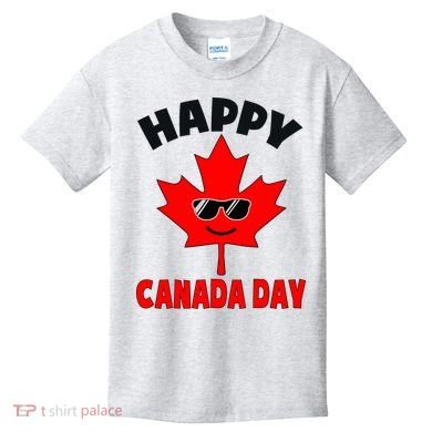 Happy Canada Day Funny Maple Leaf Canada Day Kids T-Shirt