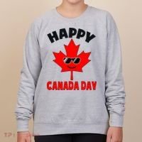 Happy Canada Day Funny Maple Leaf Canada Day Women's Sweatshirt thumb 0