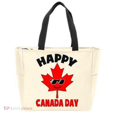 Happy Canada Day Funny Maple Leaf Canada Day Tote Bag
