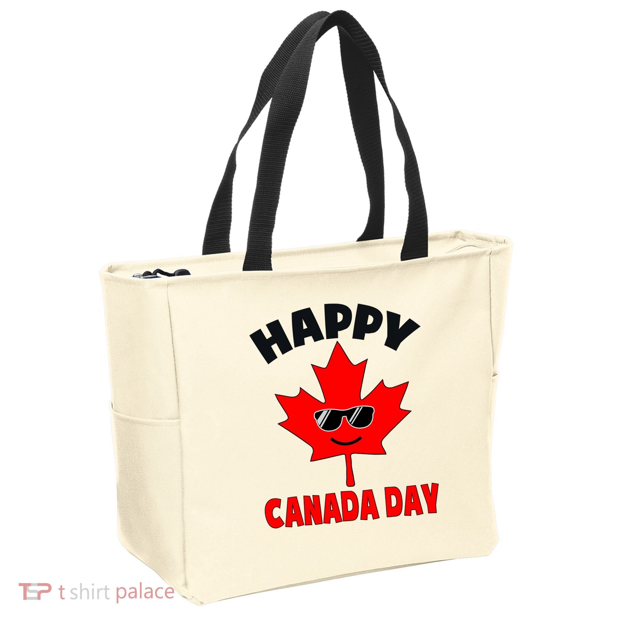 Happy Canada Day Funny Maple Leaf Canada Day Tote Bag