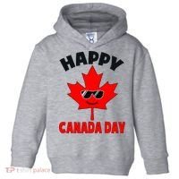 Happy Canada Day Funny Maple Leaf Canada Day Toddler Hoodie thumb 0