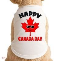 Happy Canada Day Funny Maple Leaf Canada Day Doggie Tank thumb 0