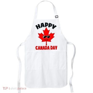 Happy Canada Day Funny Maple Leaf Canada Day Apron
