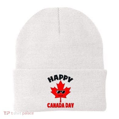 Happy Canada Day Funny Maple Leaf Canada Day Beanie