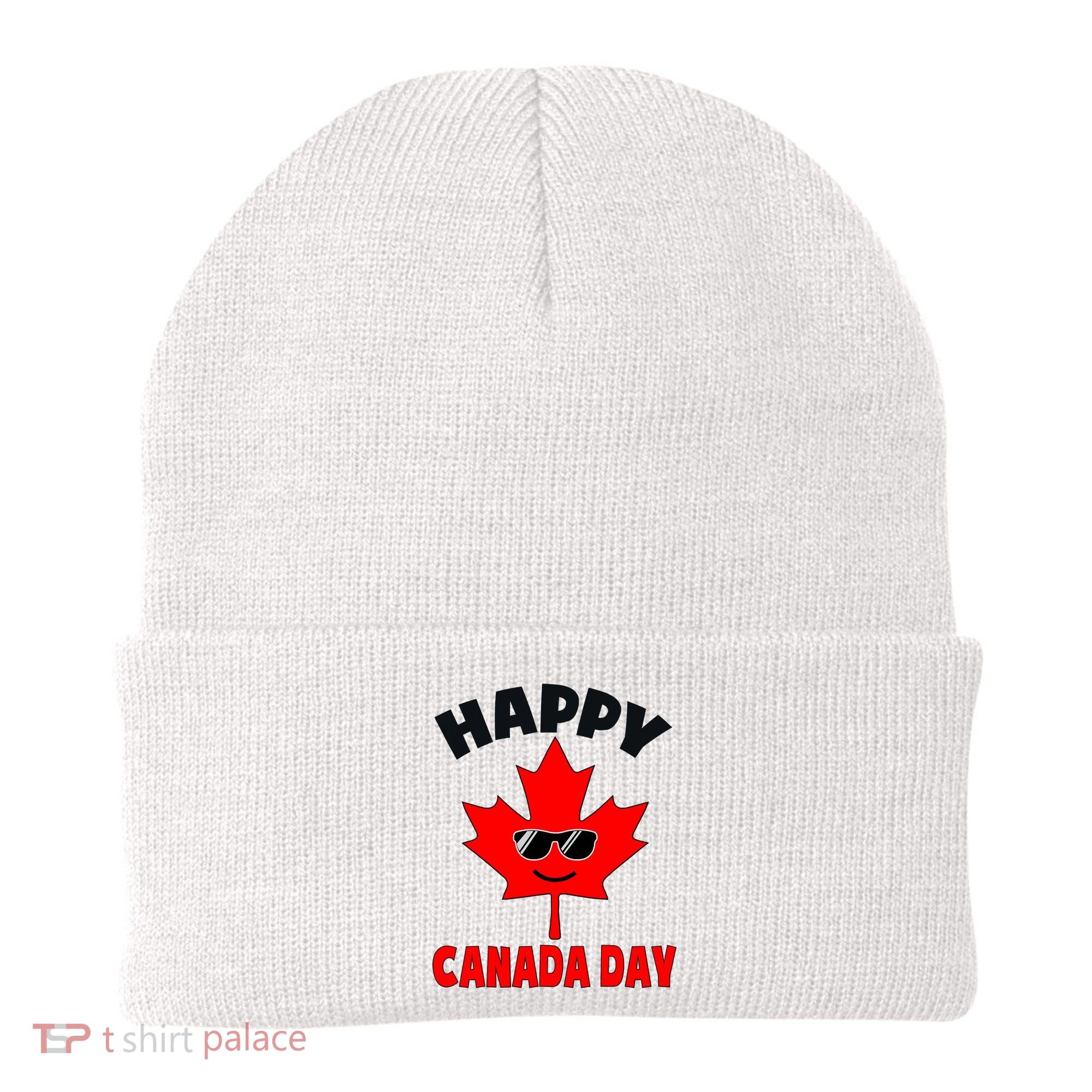 Happy Canada Day Funny Maple Leaf Canada Day Beanie
