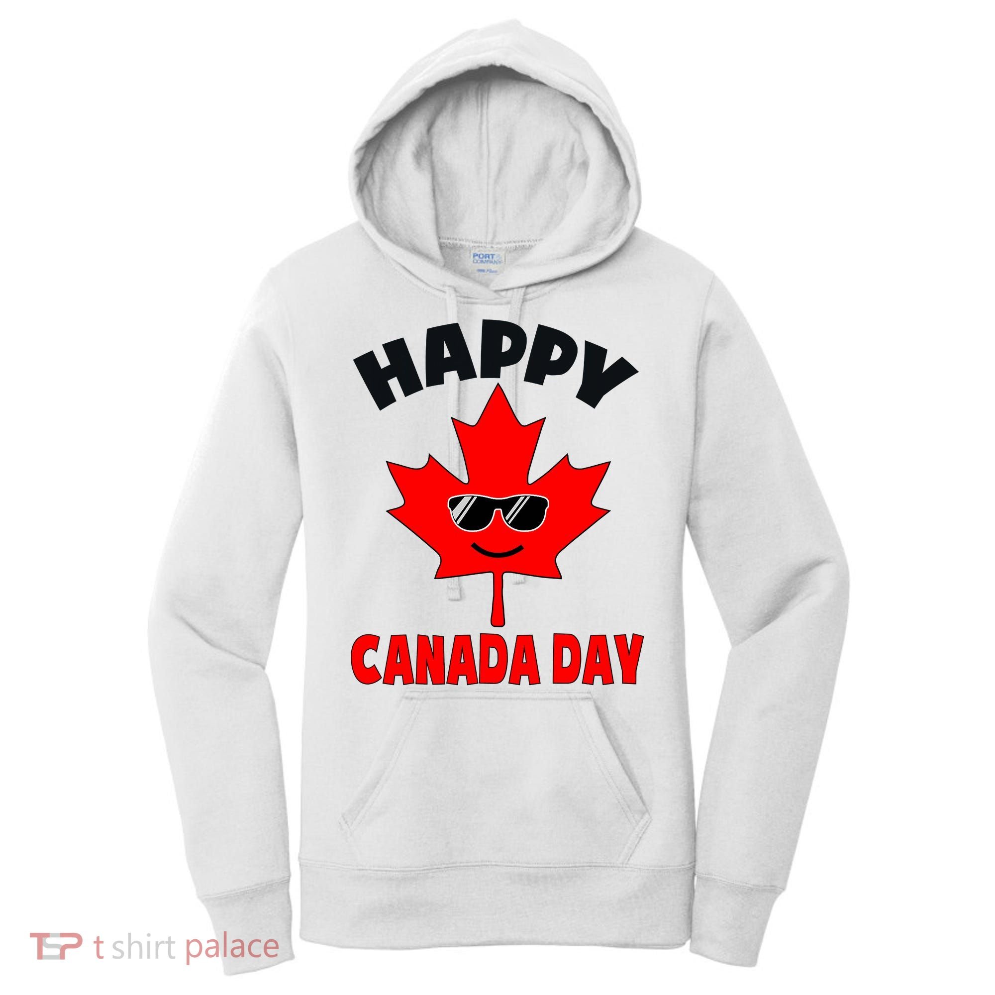 Happy Canada Day Funny Maple Leaf Canada Day Women's Hoodie