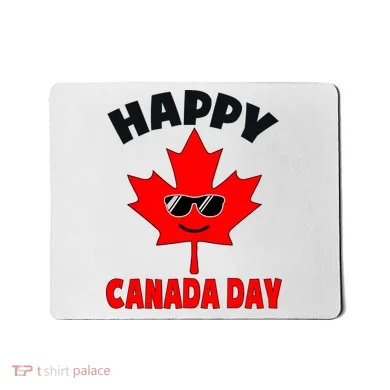 Happy Canada Day Funny Maple Leaf Canada Day Mousepad