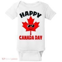 Happy Canada Day Funny Maple Leaf Canada Day Baby Bodysuit thumb 0