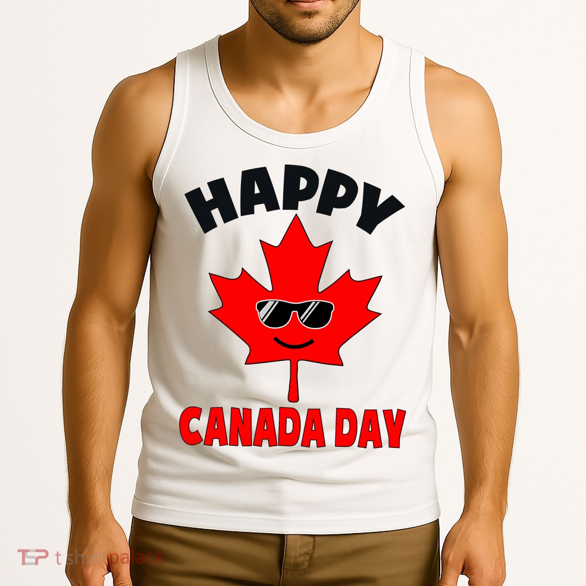 Happy Canada Day Funny Maple Leaf Canada Day Tank Top