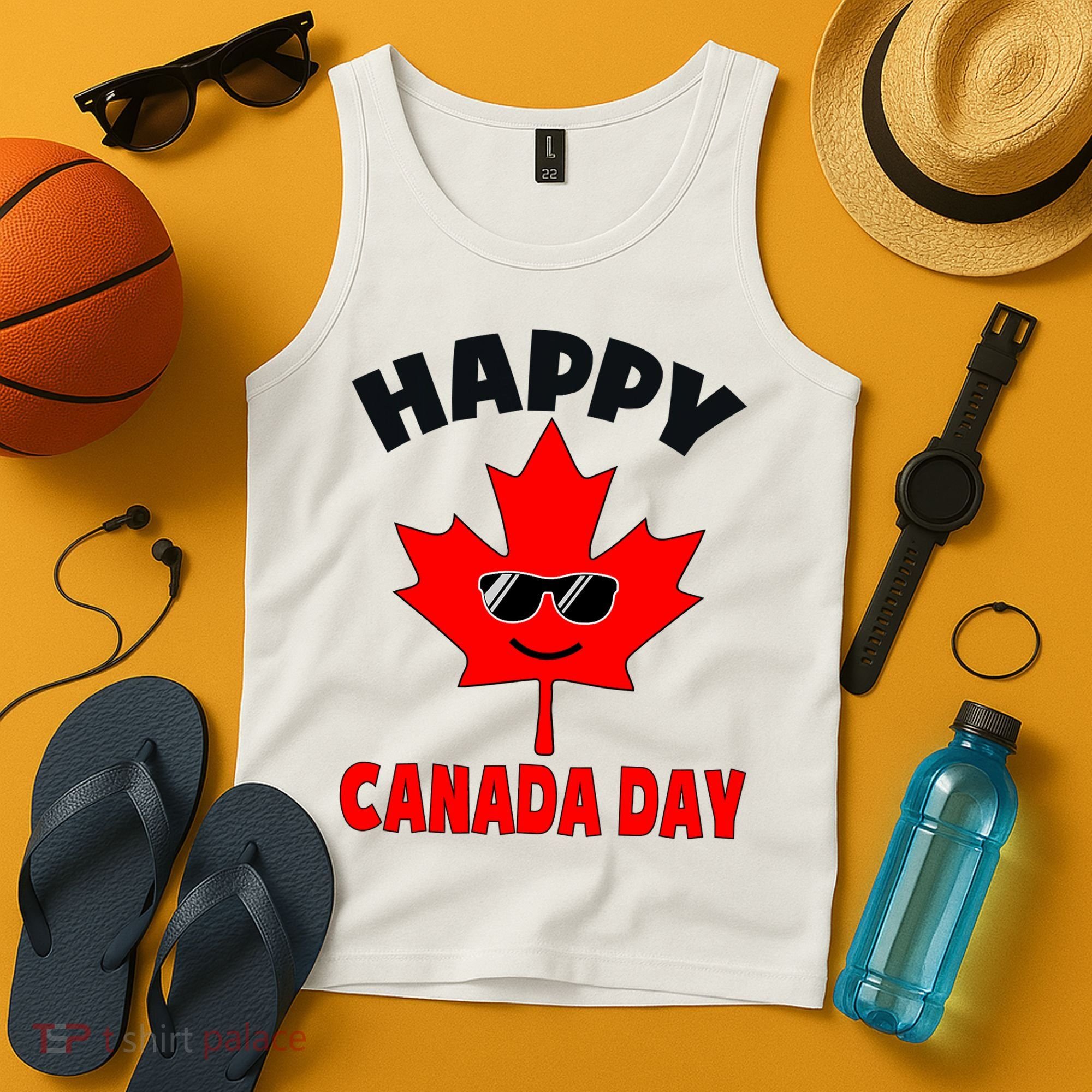 Happy Canada Day Funny Maple Leaf Canada Day Tank Top