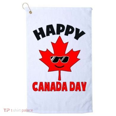 Happy Canada Day Funny Maple Leaf Canada Day Golf Towel