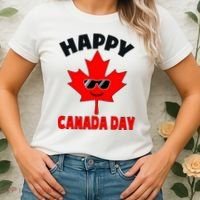 Happy Canada Day Funny Maple Leaf Canada Day Women's T-Shirt thumb 2