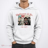Halloween Co Est 1957 Scream Spooky Halloween Groovy Retro Hoodie thumb 0