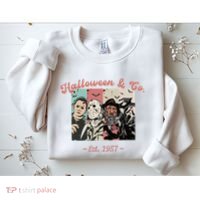Halloween Co Est 1957 Scream Spooky Halloween Groovy Retro Sweatshirt thumb 2