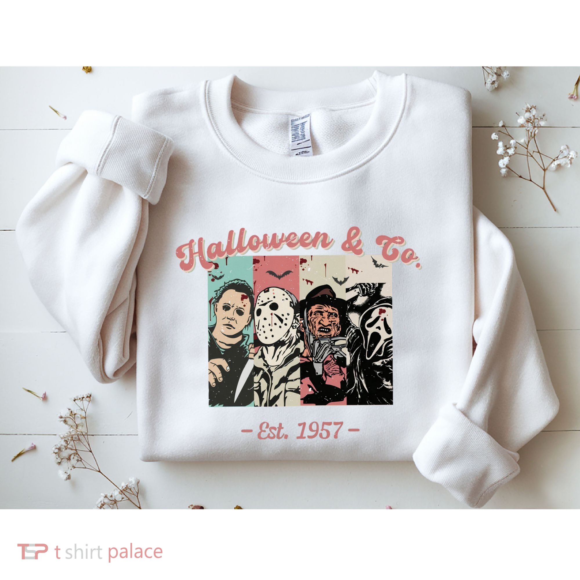 Halloween Co Est 1957 Scream Spooky Halloween Groovy Retro Sweatshirt