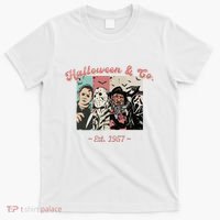 Halloween Co Est 1957 Scream Spooky Halloween Groovy Retro T-Shirt thumb 0