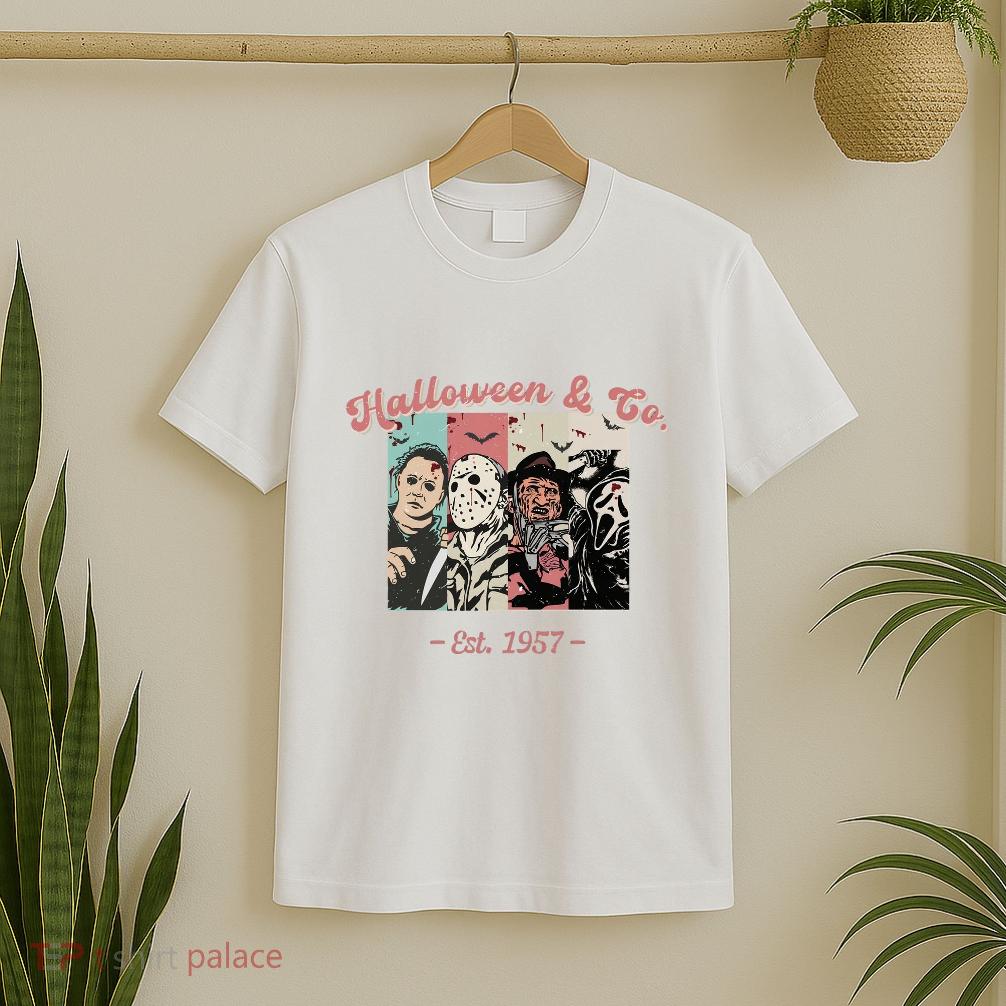 Halloween Co Est 1957 Scream Spooky Halloween Groovy Retro T-Shirt