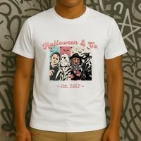 Halloween Co Est 1957 Scream Spooky Halloween Groovy Retro T-Shirt thumb 3