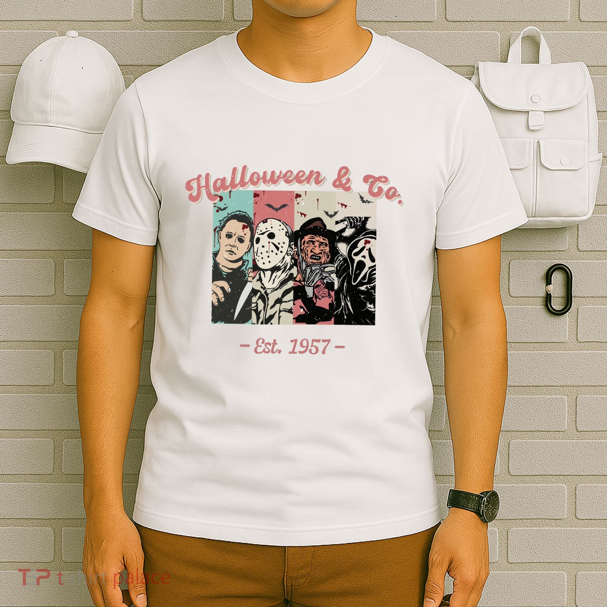 Halloween Co Est 1957 Scream Spooky Halloween Groovy Retro T-Shirt
