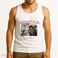 Halloween Co Est 1957 Scream Spooky Halloween Groovy Retro Tank Top thumb 3