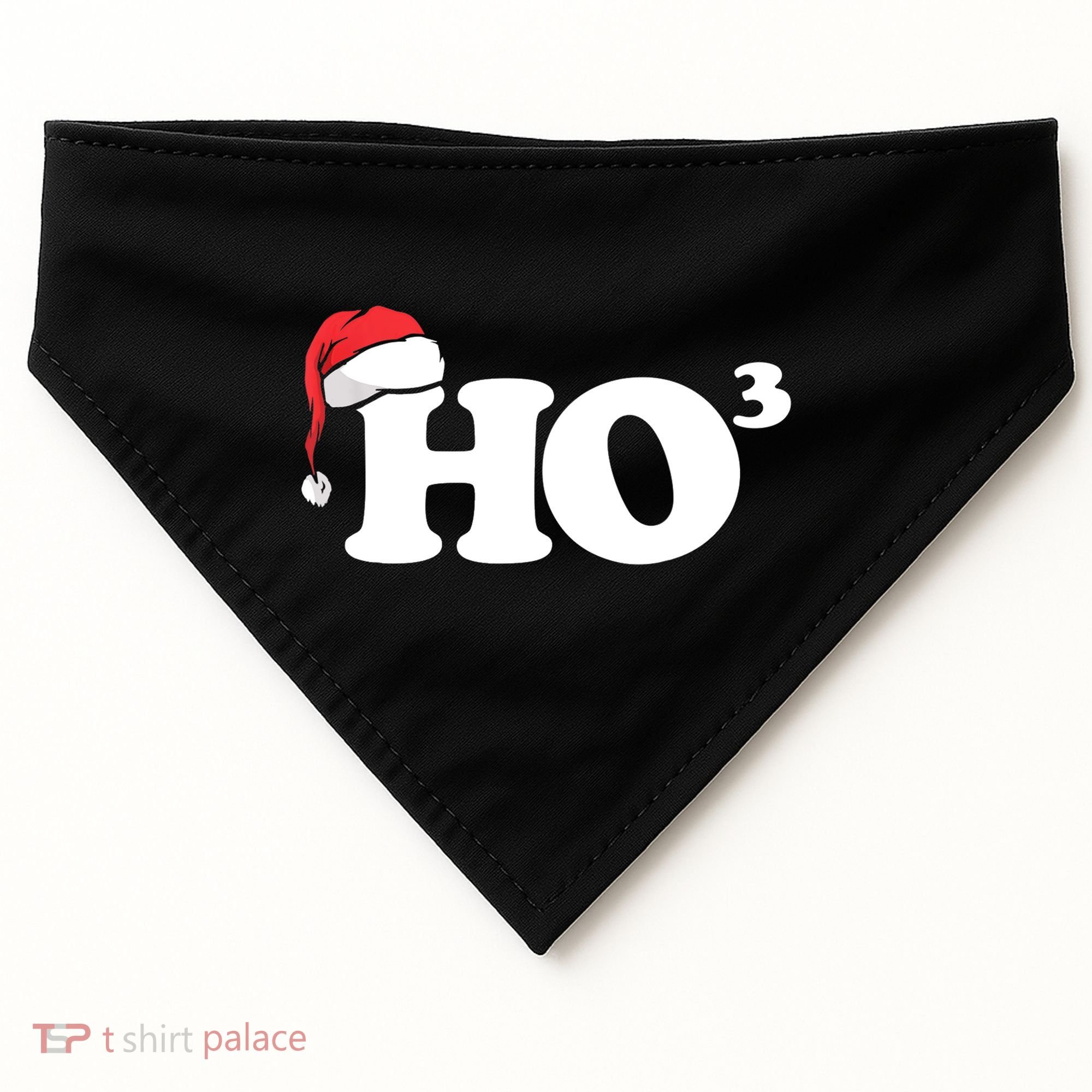 Ho Cubbed Funny Ho To The Power Three Ho Ho Ho Christmas TShirt USA-Made Doggie Bandana
