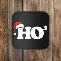 Ho Cubbed Funny Ho To The Power Three Ho Ho Ho Christmas TShirt Coaster thumb 0