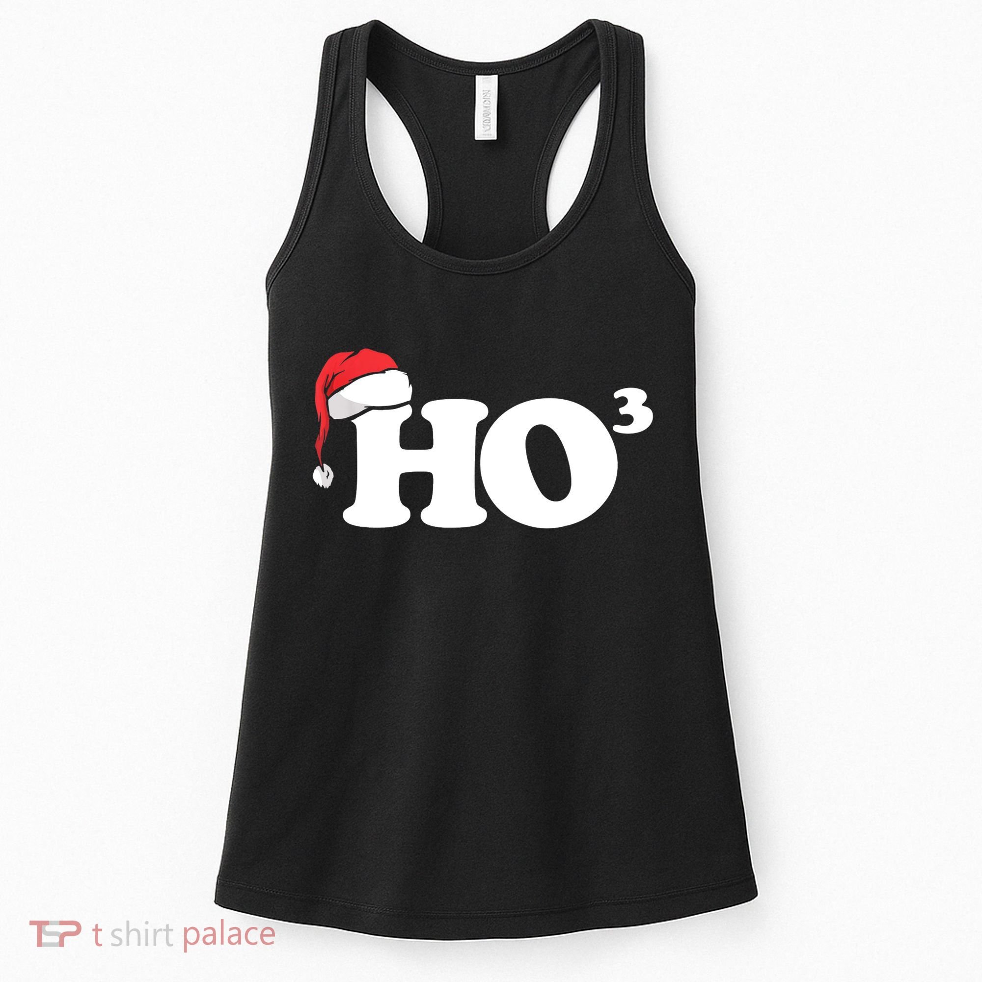 Ho Cubbed Funny Ho To The Power Three Ho Ho Ho Christmas TShirt Women's Tank Top