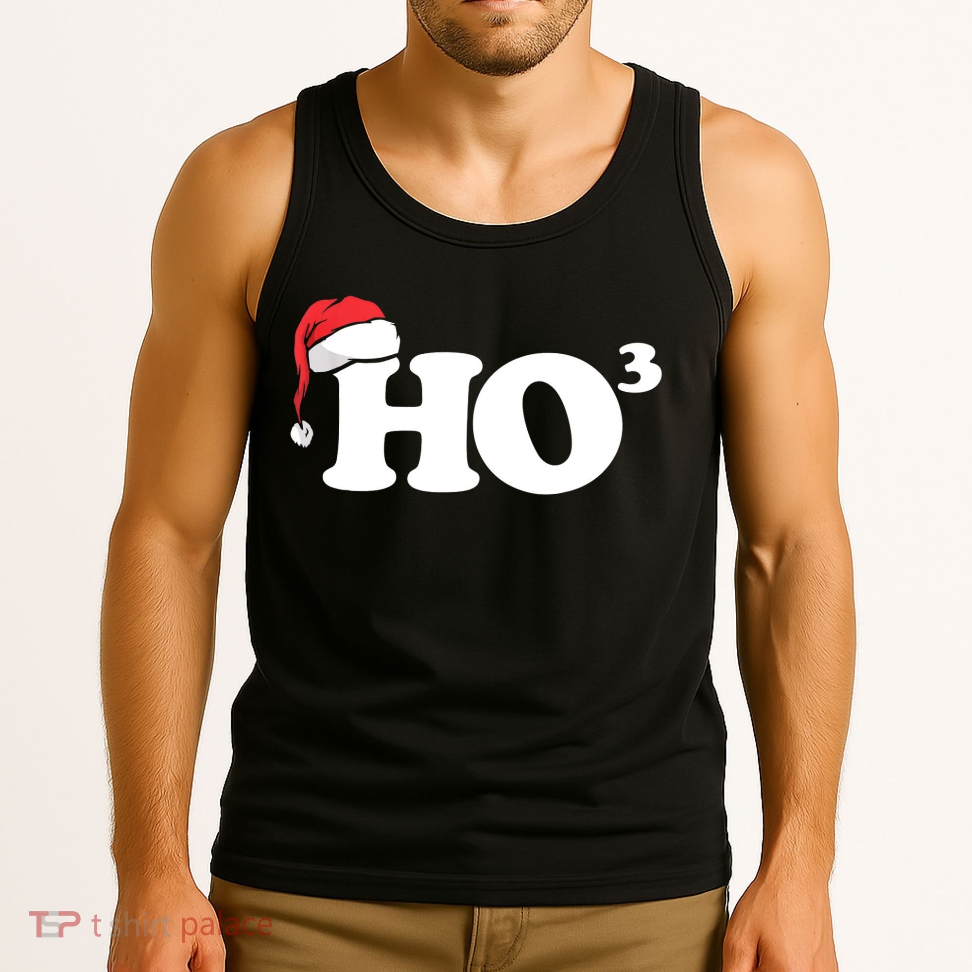 Ho Cubbed Funny Ho To The Power Three Ho Ho Ho Christmas TShirt Tank Top