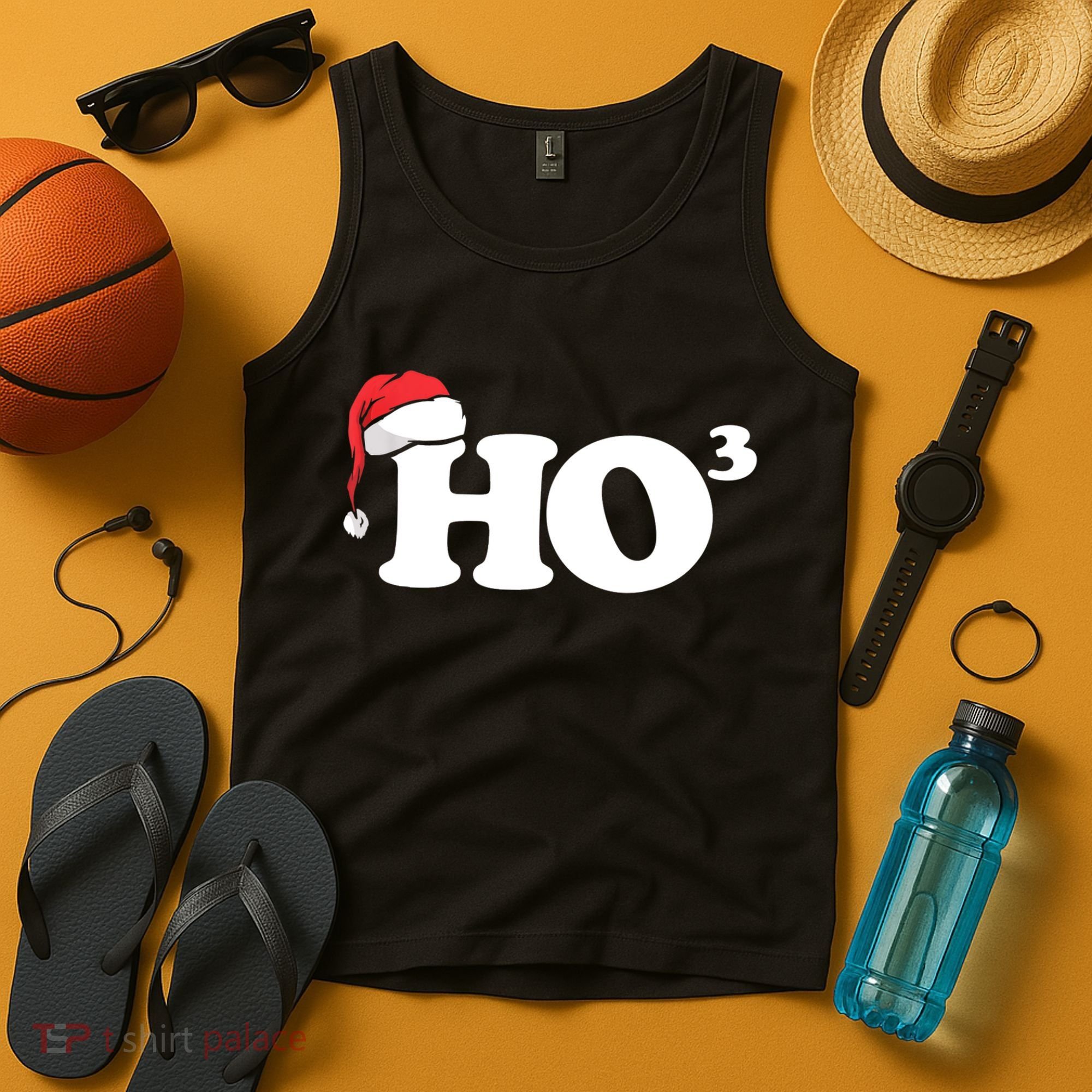 Ho Cubbed Funny Ho To The Power Three Ho Ho Ho Christmas TShirt Tank Top