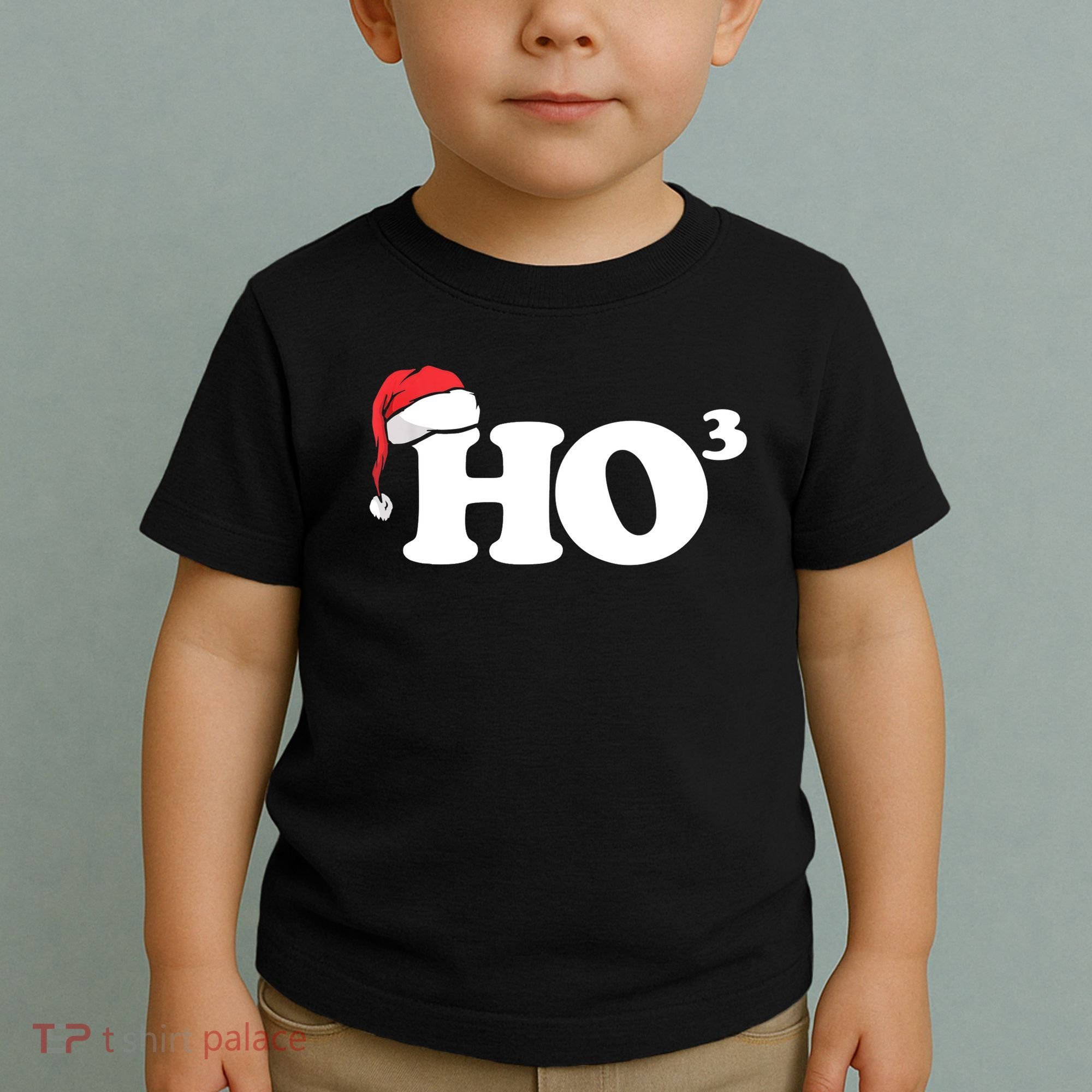 Ho Cubbed Funny Ho To The Power Three Ho Ho Ho Christmas TShirt Toddler T-Shirt