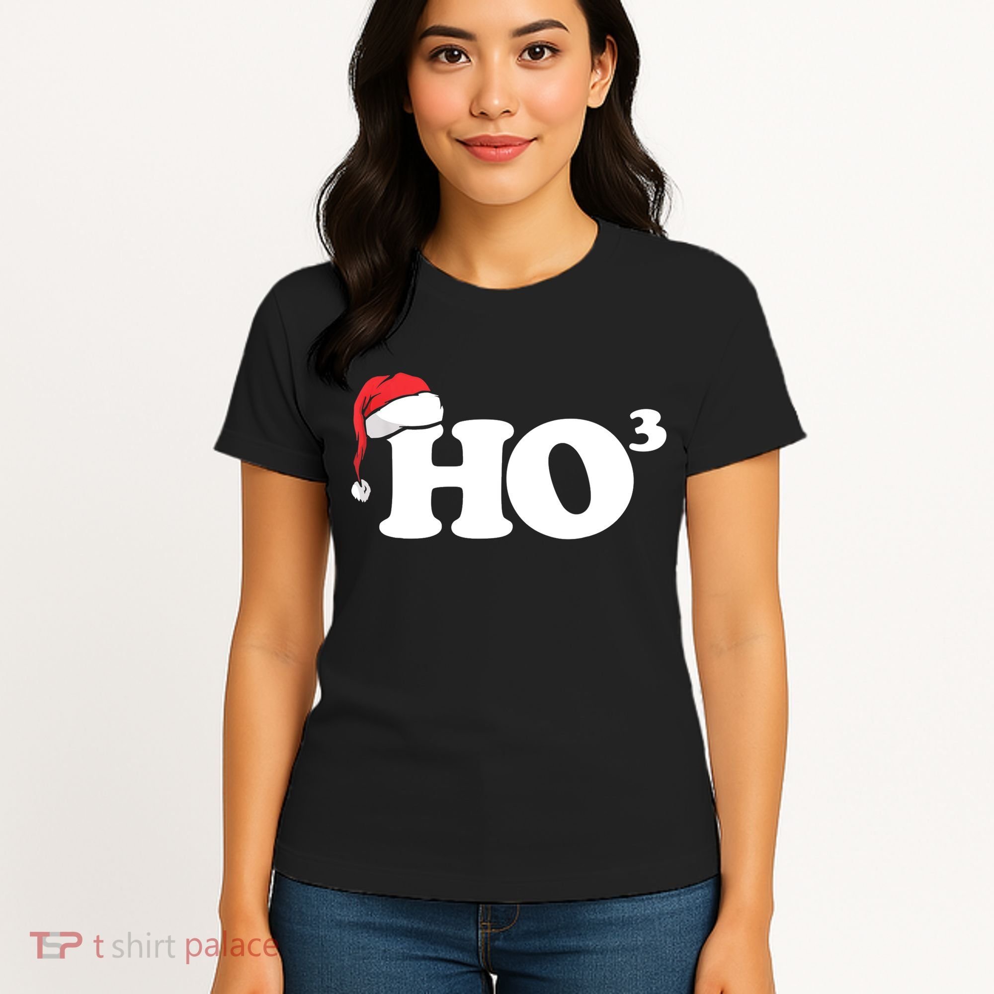 Ho Cubbed Funny Ho To The Power Three Ho Ho Ho Christmas TShirt Women's T-Shirt