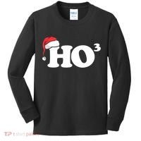 Ho Cubbed Funny Ho To The Power Three Ho Ho Ho Christmas TShirt Kids Long Sleeve Shirt thumb 0