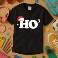 Ho Cubbed Funny Ho To The Power Three Ho Ho Ho Christmas TShirt Kids T-Shirt thumb 3