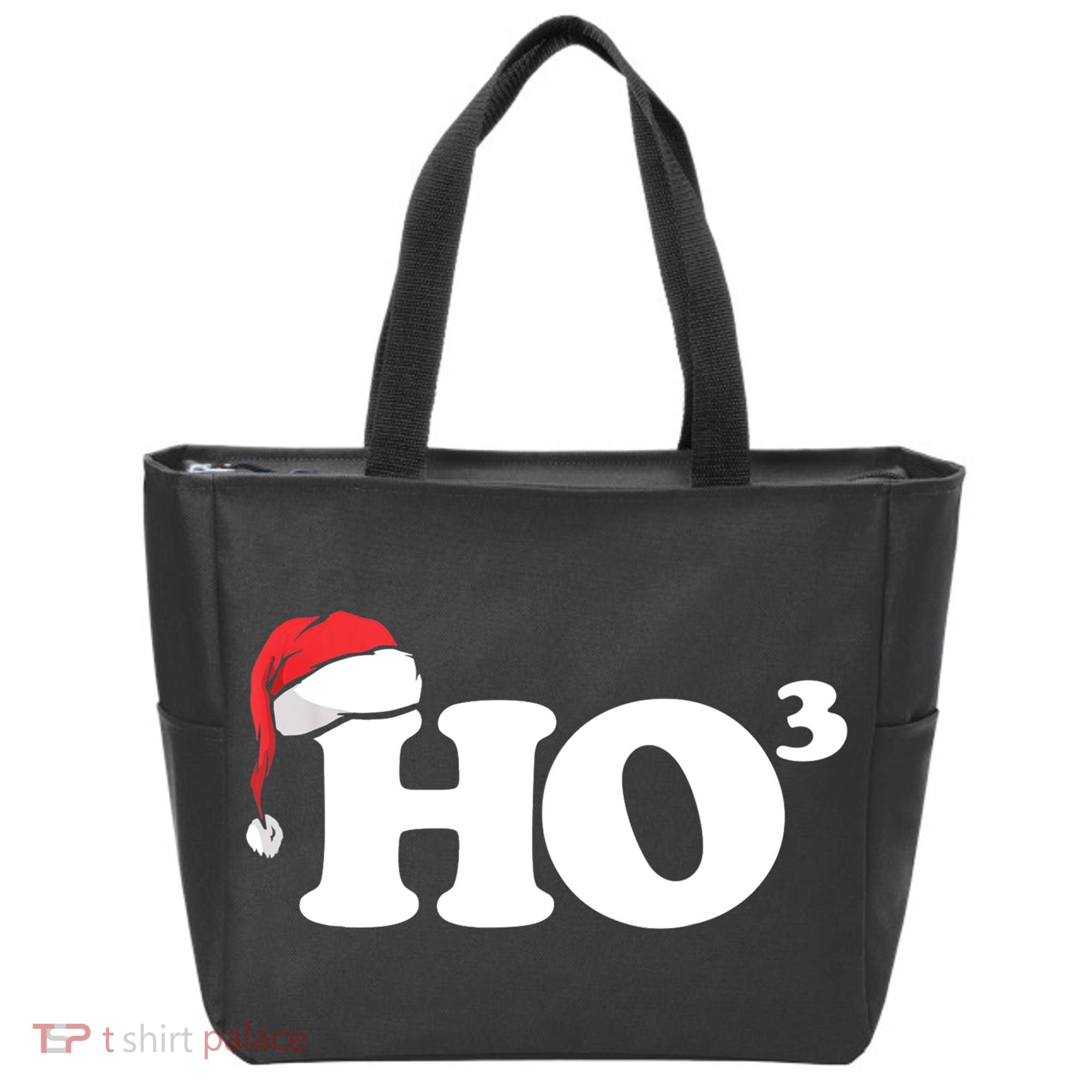Ho Cubbed Funny Ho To The Power Three Ho Ho Ho Christmas TShirt Tote Bag