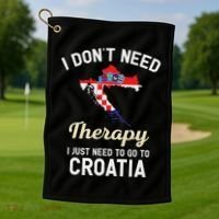 Hrvatska Croatian Flag Croatia Croats Gift Golf Towel thumb 1