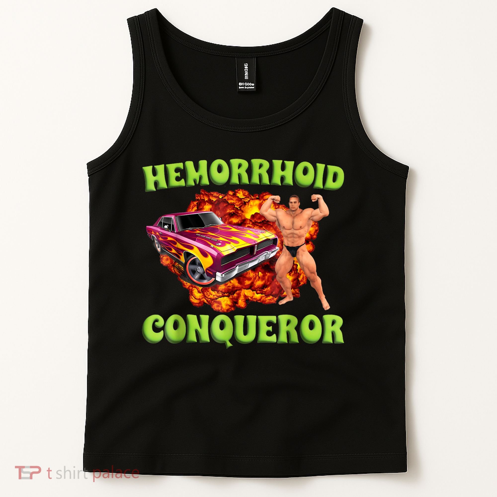 Hemorrhoid Conqueror Funny Oddly Specific Dank Meme Tank Top